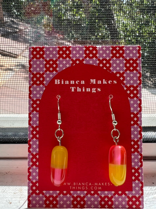 Pill earrings