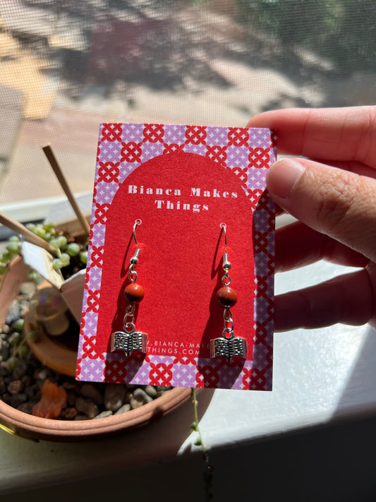 Book earrings