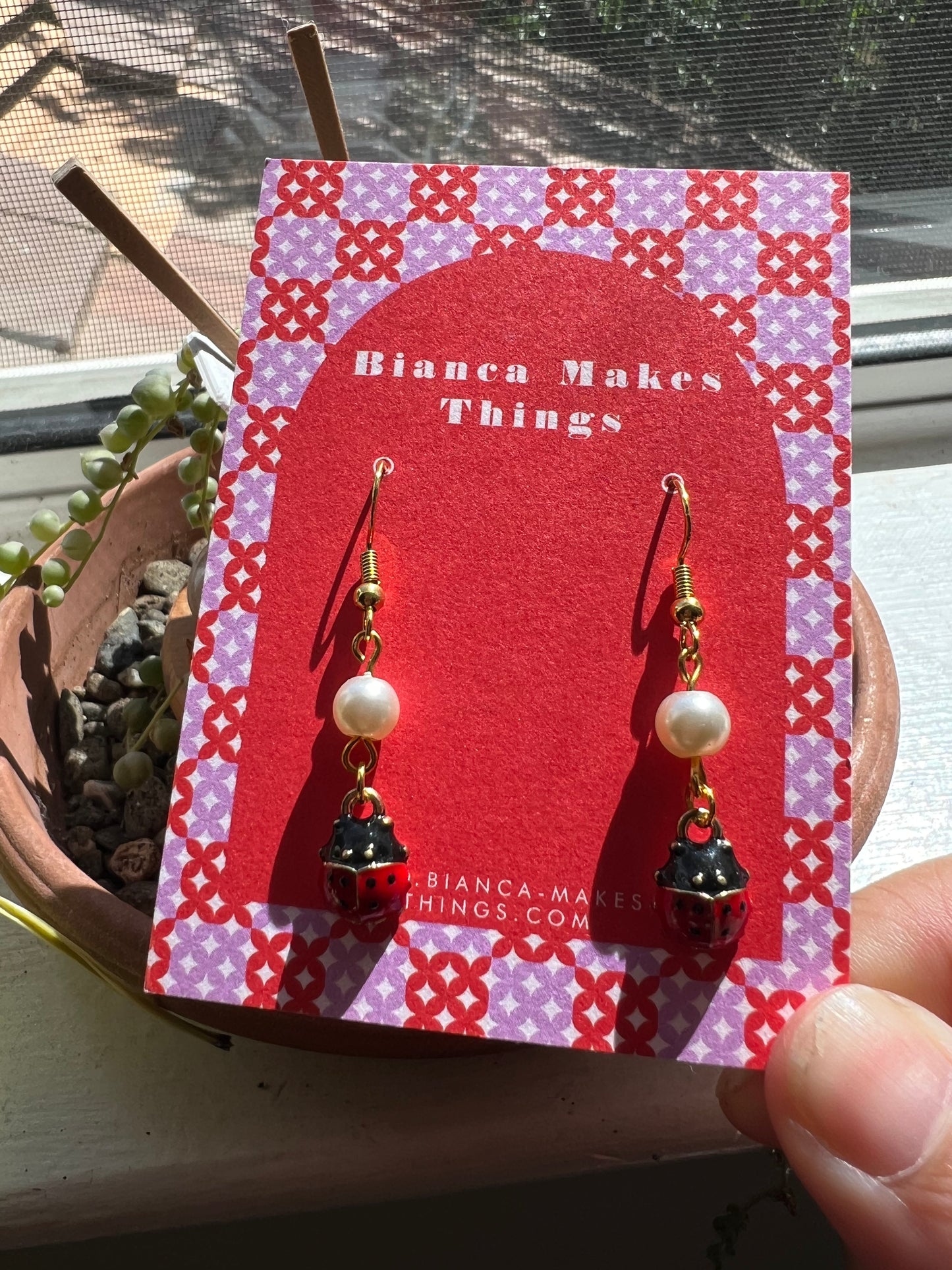 Ladybug earrings