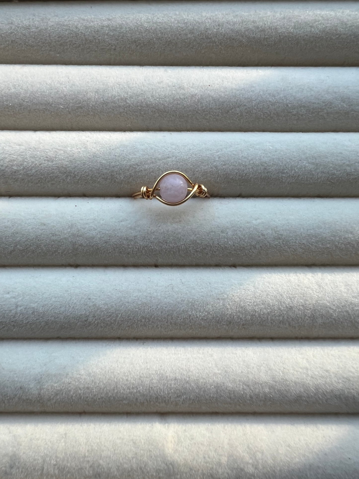 Pink opal ring