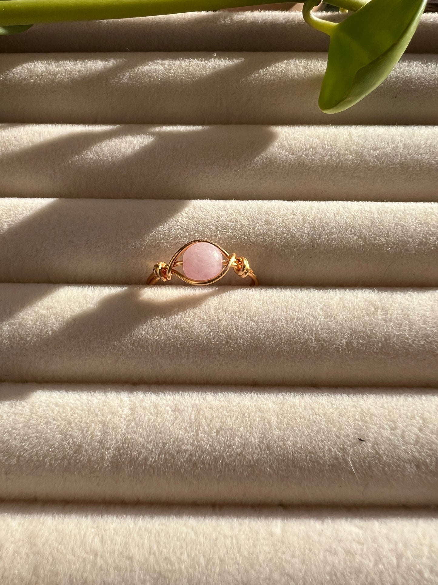 Pink opal ring