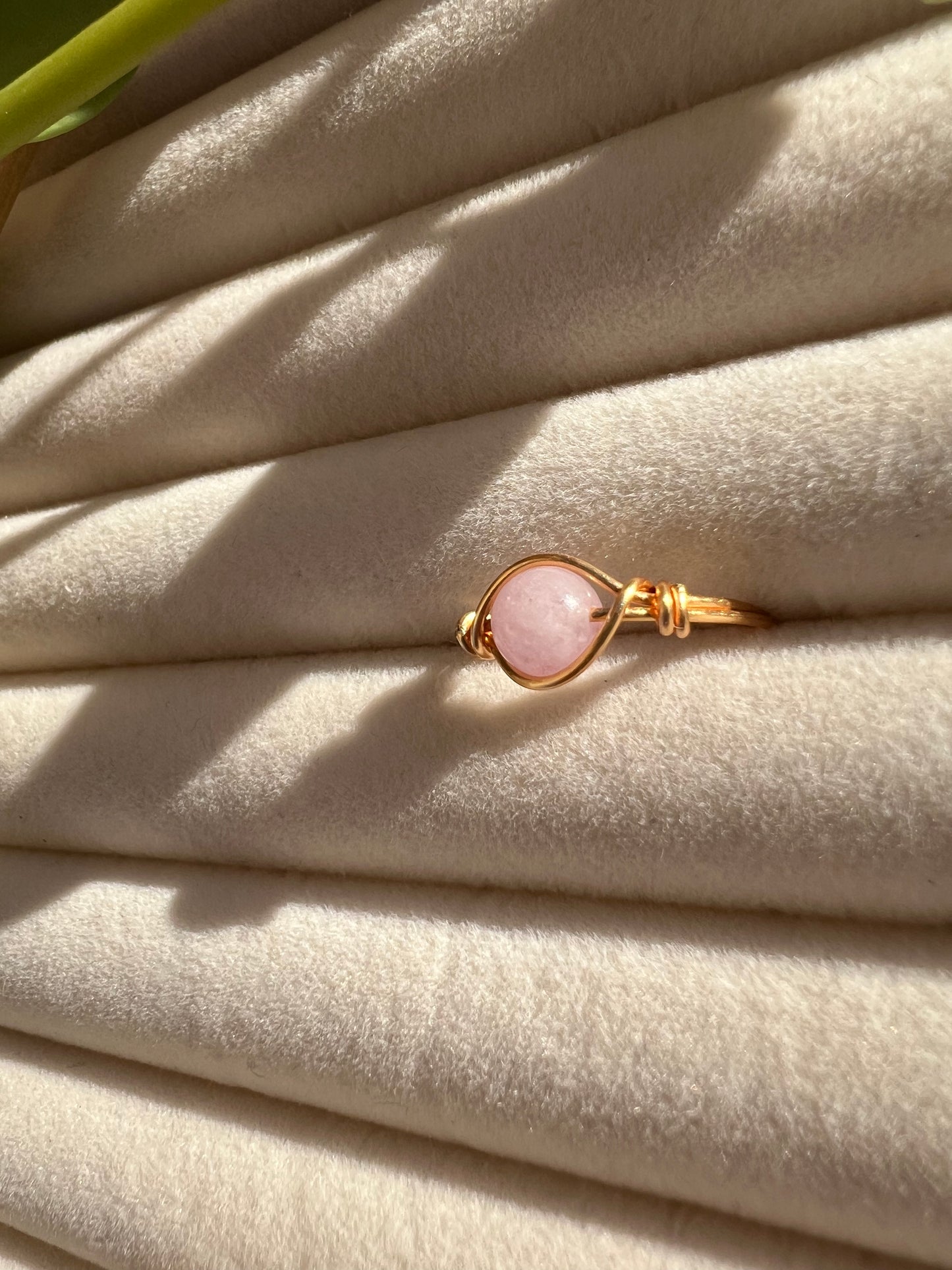 Pink opal ring